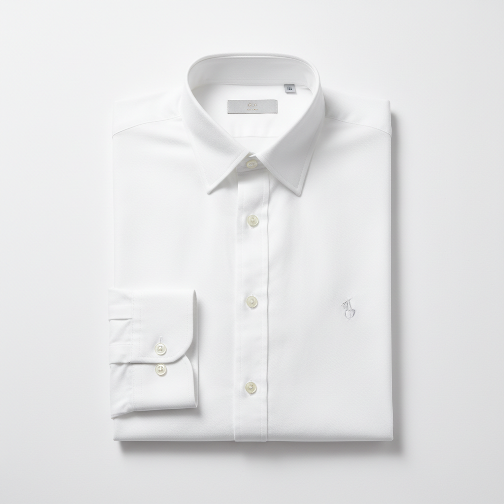 Oxford White Shirt flat lay